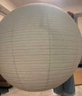Custom Oversized Wabi-Sabi Pure Linen Globe Pendant Light with Cord Kit (Ceiling & Plug-In) – 100cm Made-to-Order